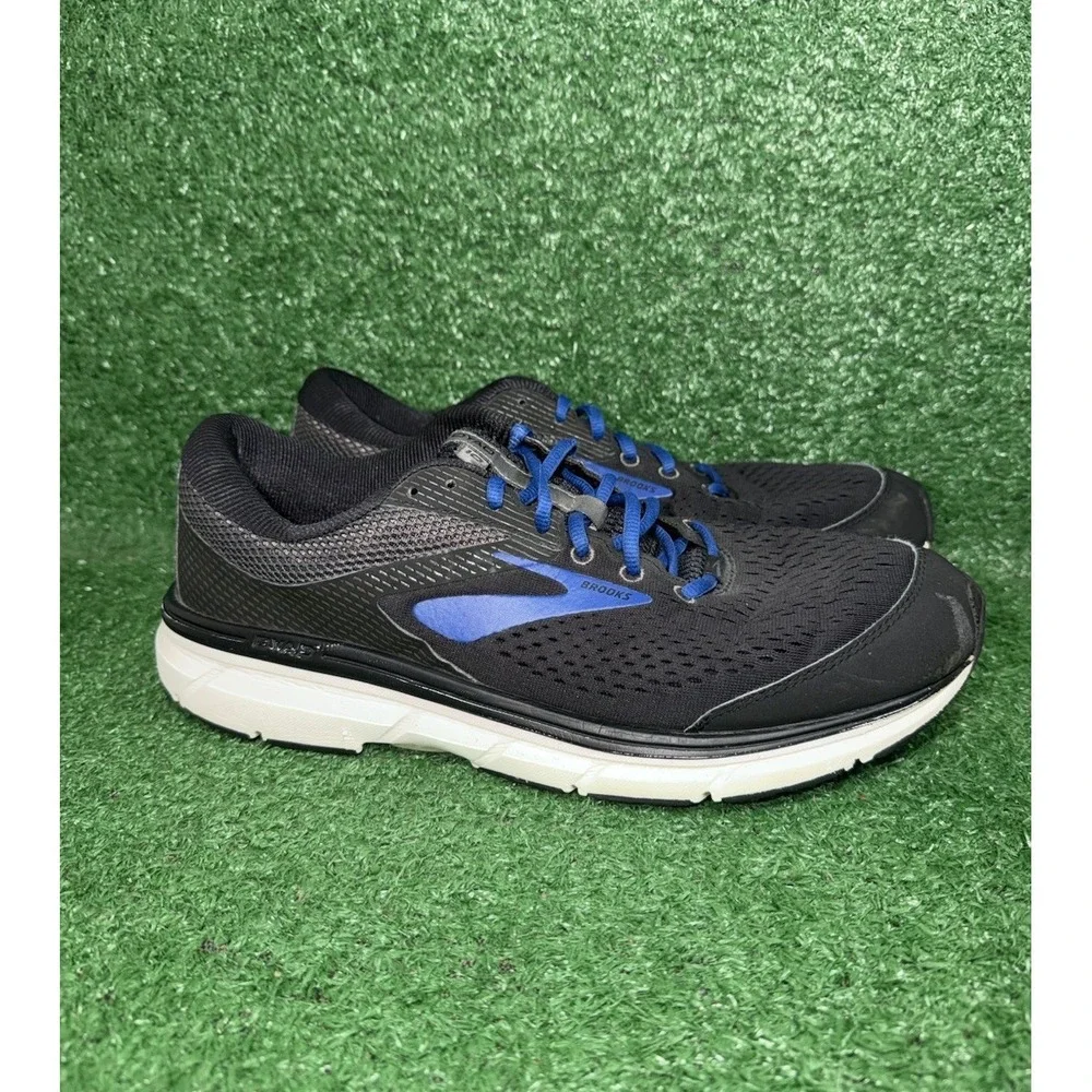 Brooks Dyad 10 Mens Size 12.5 Black‎ Blue Athletic Running Shoes 1102861D064